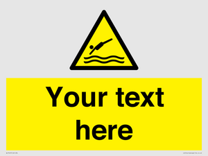 Custom Warning diving area